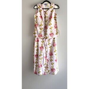 Pine Cone Hill Fine Linens Pajamas Pink Floral, Size Small - NWOT